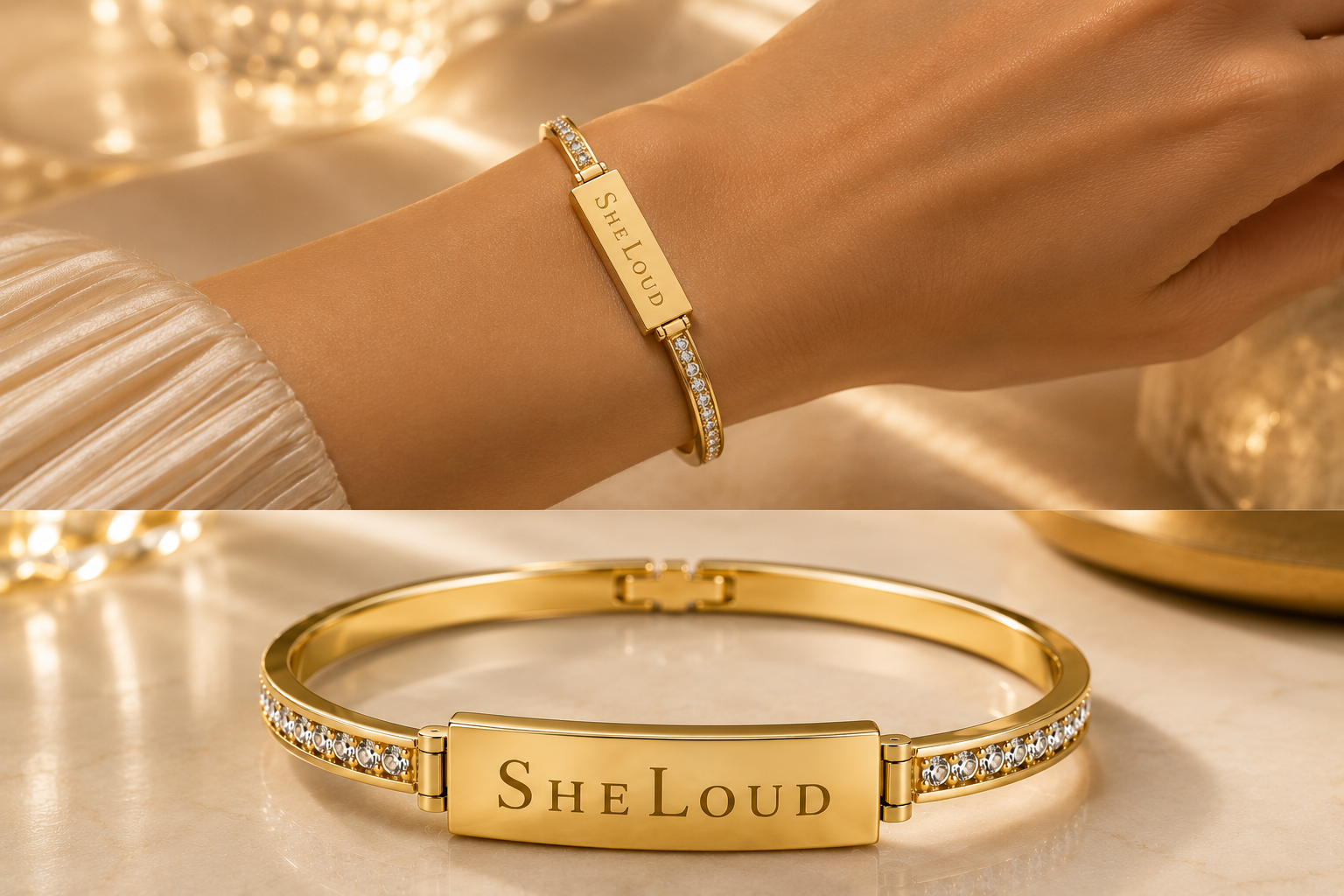 Solid Bangle & Diamond